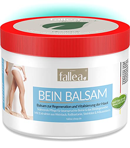 Fallea Bein & Venenpflege Balsam mit Rosskastanie, Weinlaub, Steinklee, Mäusedorn | Hochwertige Bein-und Fußcreme | Unterstützt bei Bindegewebsschwäche & regt die Zellneubildung an (500ml) Cover