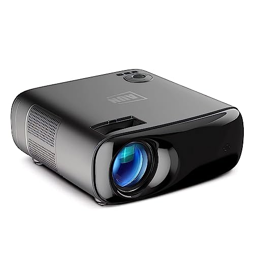 Image of Aun Akey9 Android Full Hd 1080p Projector a Native 1920x1080 Pixel Resolution 8,200 Lumens || Akey9s Pro Projector with USB, Av Etc Connectivity for Home /Office /School Use (Black)