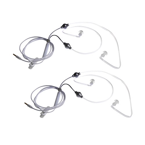 MagiDeal 2 Pieces 3.5mm En Odo Estreo Anti-radiacin Hollow Aire Tubo Binaural Auriculares