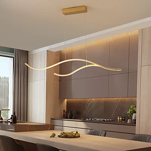 Suspension LED salle à manger moderne et luminaire suspendu salon vague