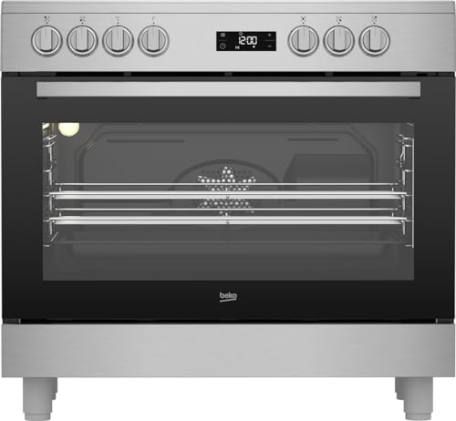 Beko GF17300GXNS 90cm Electric Range Cooker with...