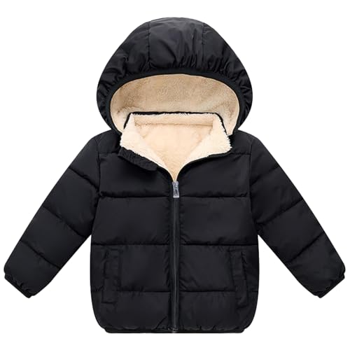 Baby Boys Thicken Winter Coat Toddler Girls Fleece Warm Hooded Jacket Clothes