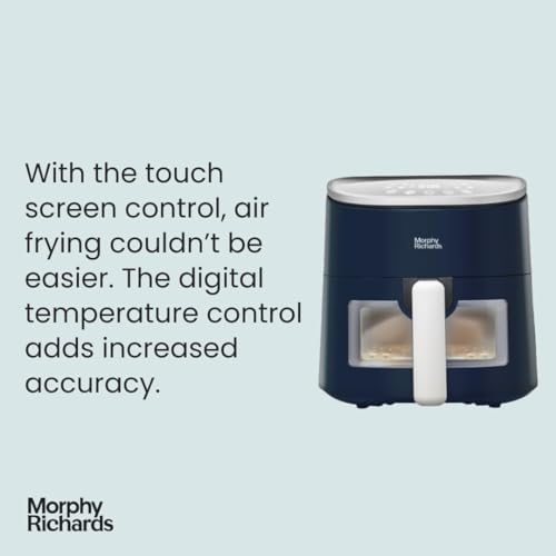 Morphy Richards 4L Digital Air fryer with Viewing Window, Family Size, Energy Saving, Touch Screen, 8 Presets, Non Stick Basket, 1300W, Midnight Blue, 480010 - Image 5