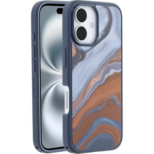 Image of OtterBox iPhone 16 Symmetry Series Case - High Desert Marble - Ultra-Thin, Sleek iPhone Case, Protective iPhone Case with Blue, Gray & Brown Marble Design