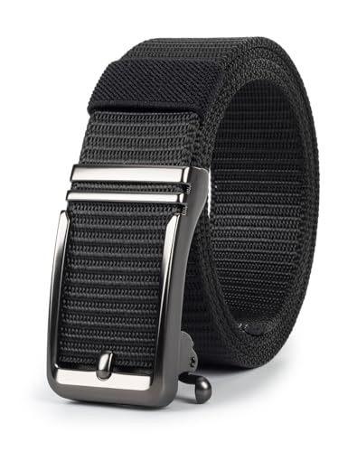 Ratchet Tactical Belt for Men - Nylon Web Work Belt with Auto Slide Buckle for Outdoor Hunting Hiking2