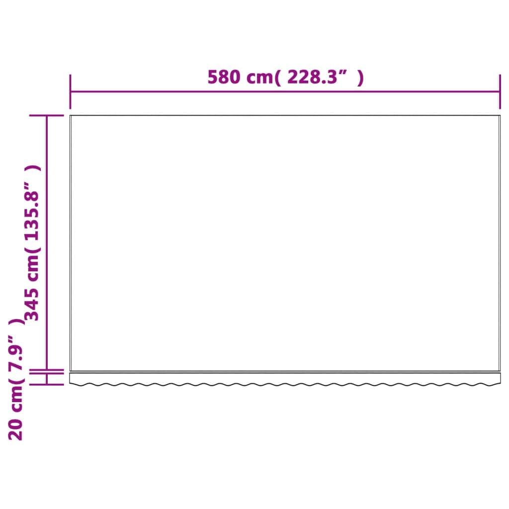 Tomostar Toile de Remplacement Store Banne, Toit de Rechange Tissu de Remplacement pour Auvent Rayures Multicolores 6x3,5 m