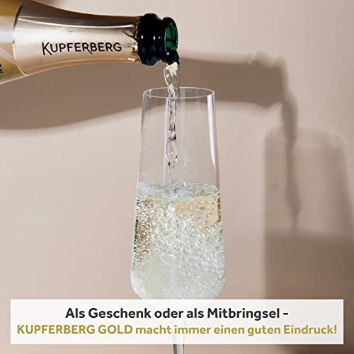 Kupferberg Gold Brut Sekt (6 x 0,75 l) 11,0% vol. fruchtig-frische Sekt-Cuvée, feinperlig und vollmundig, Aromen von reifen, tropischen Früchten und Zitrus, Sekttradition seit 150 Jahren