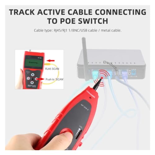 Medidor de longitud de cable LAN NF-308 con identificación precisa de errores RJ45 2