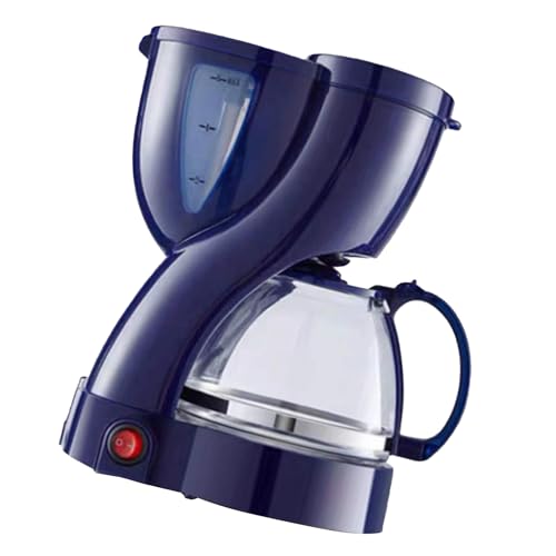 Tomantery Compact Mini Coffee Machine Portable Dual Function Drip Coffee Maker for Home Office, Premium Filter for Busy Professionals, 300g (Blue)