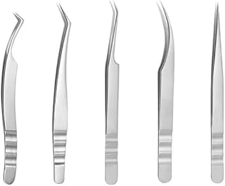 1Pcs Eyelash Extension Tweezers Volume Isolation Precise Lash Clips Nano Technology Eyelash Blossoming Grafting Tweezers (UKR-01 Phoenix tweezers)