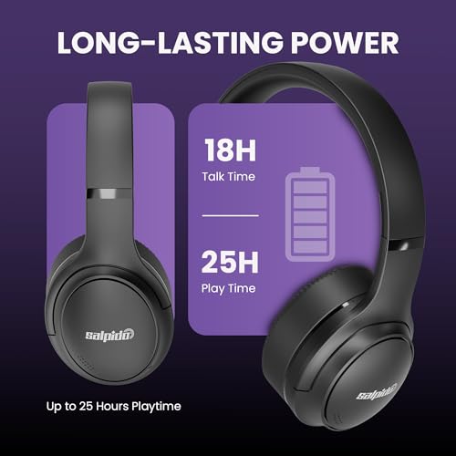 Image of Beatz NB01 on - Ear Wireless Bluetooth Headphones with Bluetooth 5.4, 25H Playtime, Surround Stereo Sound, Compact and Lightweight for Music, Design for Travel and Work, (Black)