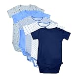 NIYS Unisex Bodysuits Shortsleeved Comfortable Soft 100% Cotton Vests for 0 to 24 Months Baby Boys and Girls (Colour 2, 6-9M)