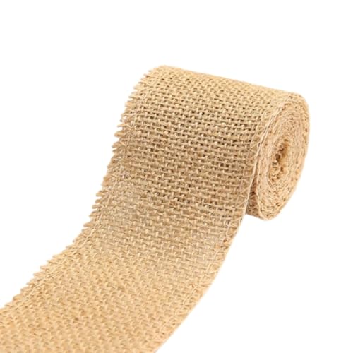 Ruban de Jute 10M Bande de Toile de Sackleinen Vintage pour Décoration de Mariage Chemin de Table DIY Artisanat Ruban Naturel Style Rustique