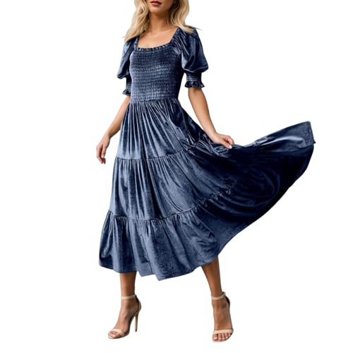 Robe longue en velours pour femme chic et élégante en grandes tailles
