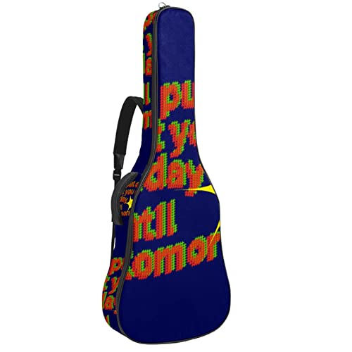 Étui rembourré pour guitare acoustique classique Motif fleurs, Multicolore 03., 42.9×16.9×4.7 in, Organiseur de sac - Les Beatles, Paul McCartney, John Lennon, RIngo Starr, George Harrison Étui rembourré pour guitare acoustique classique Motif fleurs, Multicolore 03., 42.9x16.9x4.7 in, Organiseur de sac