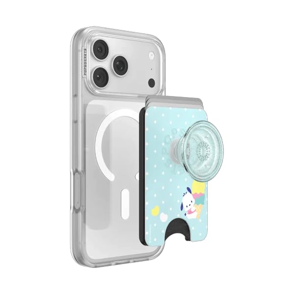 Image of PopSockets Phone Wallet for MagSafe, Phone Card Holder with Grip, Hello Kitty - Pochacco