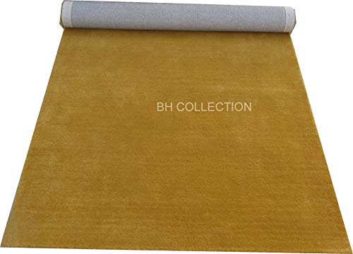 Image of Classical Look Plain Handmade Carpet with Super Soft & Pure Woolen Carpet for Your BEDROOMS & Living Room with 1 INCH Pile Height 5 X 14 FEET (150x420 cm)