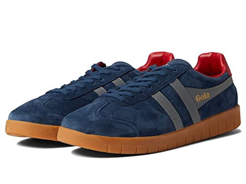 Image of Gola Men's Hurricane Suede Navy /Ash /Deep Red /Gum 12 M