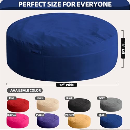 Image of HABUTWAY XX-Large Bean Bag Chair: Giant 7' Memory Foam Furniture Bean Bag Chairs for Adults with Microfiber Cover 7Ft (Blue)