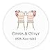 eKunSTreet ® 48x personalisiert Hochzeitssticker Aufkleber - Mrs & Mr Hochzeitsstühle - 4 cm Etiketten für die Hochzeit,Gastgeschenk,Tischdeko,Flaschen, Tüten, Briefen, Einladungen - Rd 100