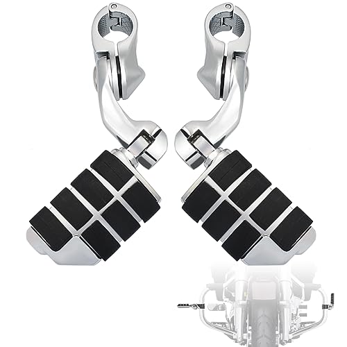 Piquets de moto avec pinces de 3.2cm et inclinaison variable chromée