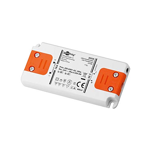 Preisvergleich Produktbild Goobay LED Trafo 24V (DC) für 0,5 bis 6 Watt LED-Lampen, 1 Stück, 30530, Orange, Weiß