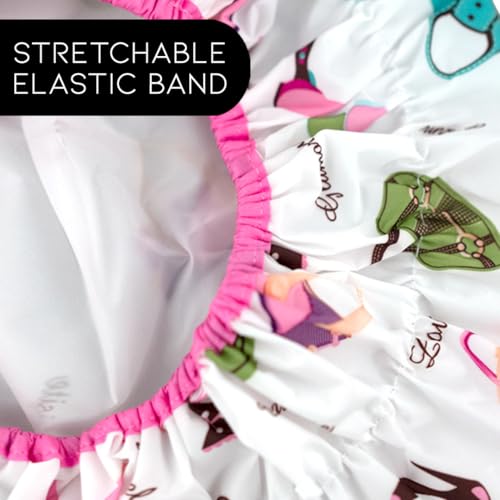 image for Betty Dain Reusable Shower Cap & Bath Cap, Lined, Oversized Waterproof