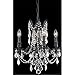 Elegant Lighting Rosalia Collection 4-Light Hanging Fixture with Swarovski Strass/Elements Golden Teak Crystals, Dark Bronze Finish