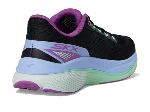 SKECHERS Women's Max Cushioning Propulsion Sneaker, Black/Purple, 11