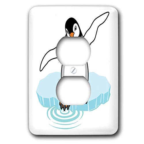 Pingouin Cartoon 2 prises cache-prise décoratif robuste et facile à installer - 2