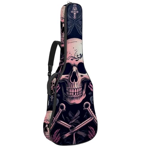 Housse de guitare acoustique 108 cm étui rembourré poches multiples
