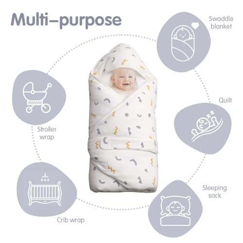 Image of KIDDA Newborn 0-12 Months Baby Swaddle Blanket Multifunctio Boys Girls Cotton Thick Mat Wrap Stroller Sleeping Sacks Infant