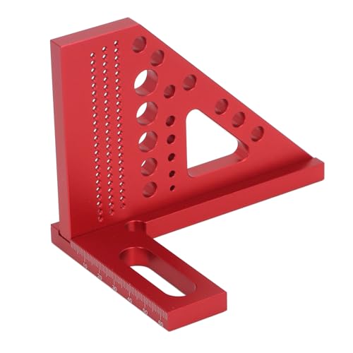 Escuadra de carpintería con transportador de ángulos de aleación aluminio miniatura 7