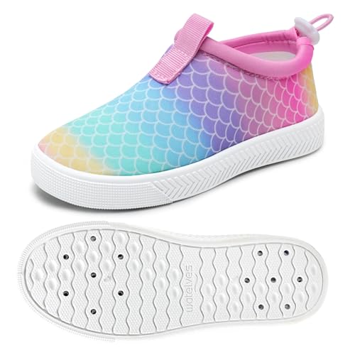 WateLves Toddler Water Shoes Kids Boys and Girls Quick Dry Water Sneakers Slip On Aqua Swim Shoes for Beach Daily Walking