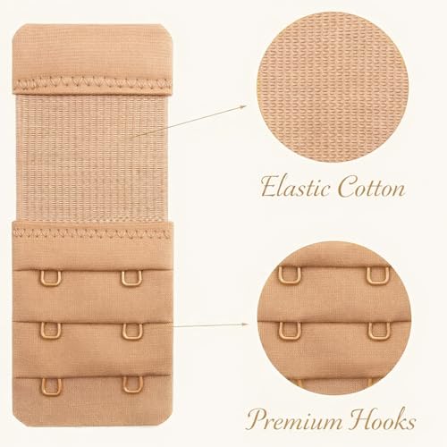 Image of SOFTSTYLE Premium Bra Extenders for Women 2 Hook Combo