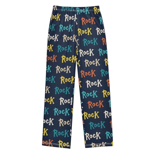 Cute Rock Graffiti Colorful Letters Boys Pants for Kids Jogger Pants with Pockets S-XL