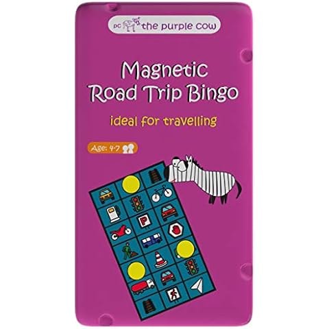 The Purple Cow Magnetic Travel Road Trip Bingo Game Cover