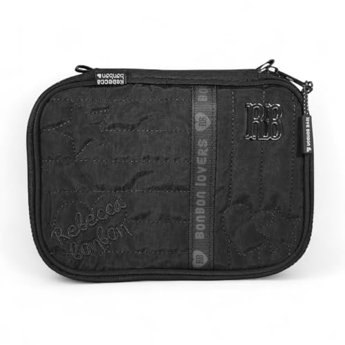 Estojo Escolar Rebecca Bonbon, Box Grande para Meninas (Preto)