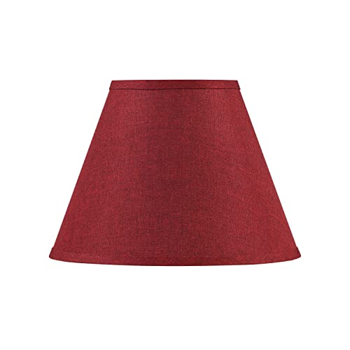 Image of Aspen Creative 32093A Transitional Empire Shape Spider Construction Lamp Shade in Burgundy, 6 inch Top x 12 inch Bottom x 9 inch Slant