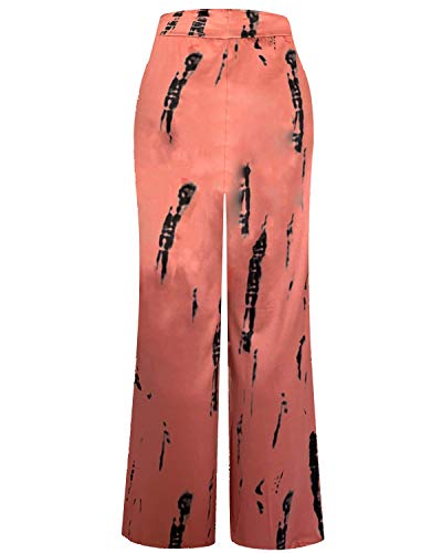 Image of NEWCOSPLAY Women's Comfy Pajama Pants Casual Drawstring Palazzo Lounge Wide Leg Pants