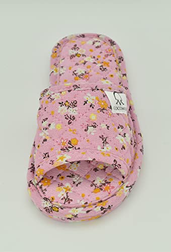 Image of Ultralight Soft Indoor Open Toe Cotton linen Slippers Absorb Sweat Cloth Bottom House Slippers