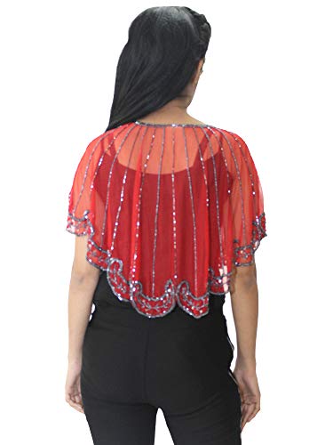 Image of Matelco Women's net Embellished Poncho