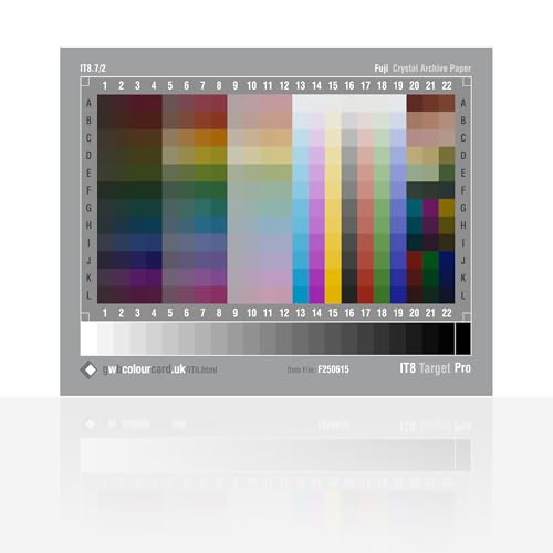 IT8 Colour Calibration Target – Reflective & Transmissive | Scanner Profiling Chart for VueScan, SilverFast, i1Profiler | Fuji & Kοdak Film (IT8 7/2 8x6 Fuji)