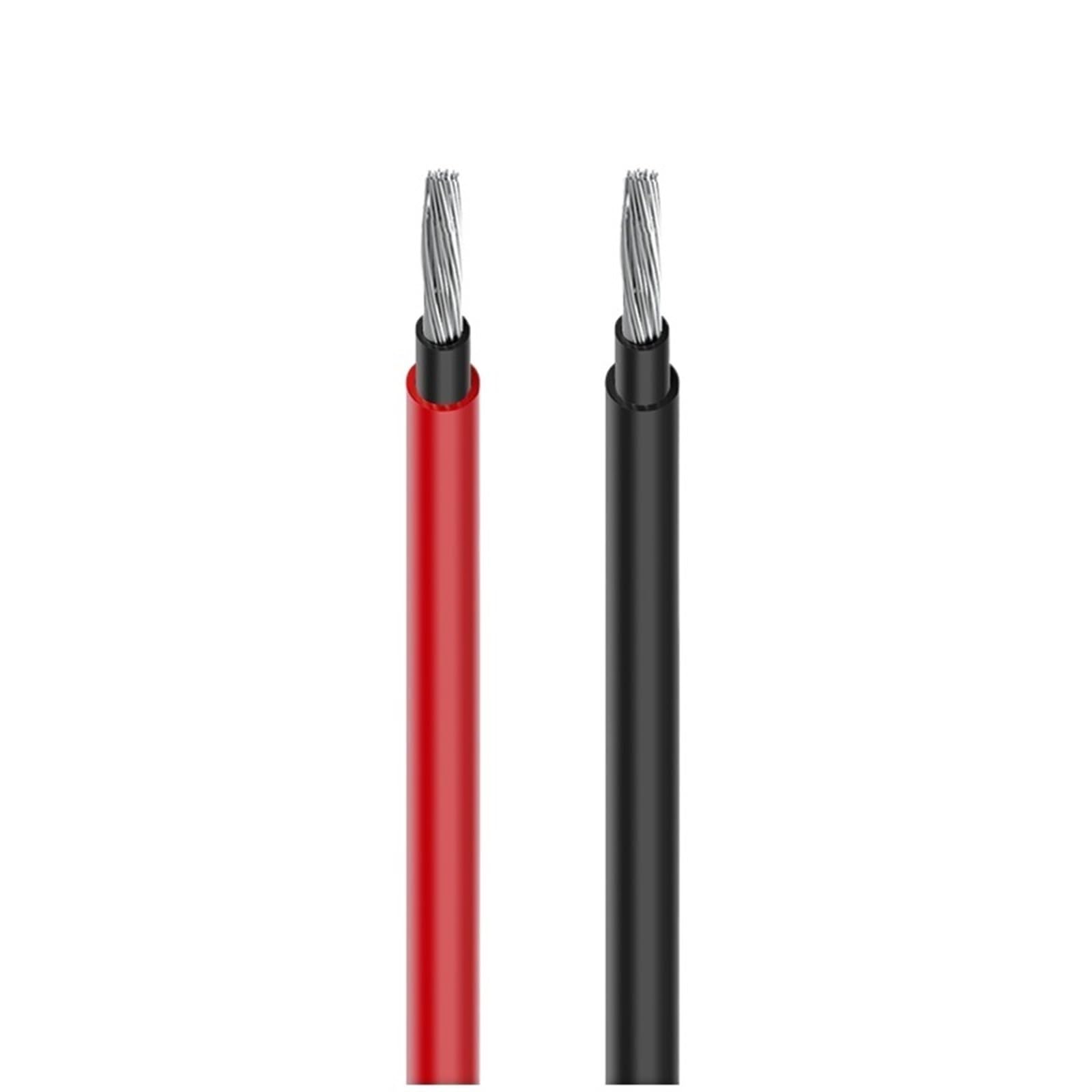 Cable Flexible Solar Panel Extension Wire Black Red Photovoltaic Cable 1.5/2.5/4/6/10/15/25 Square mm Electrical Connector Cables PVC Insulated Extension Connector (Size : 10m, Color : 10 AWG - 6mm
