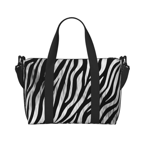 Sac de sport pour homme et femme imprimé zèbre grand sac de voyage cabine