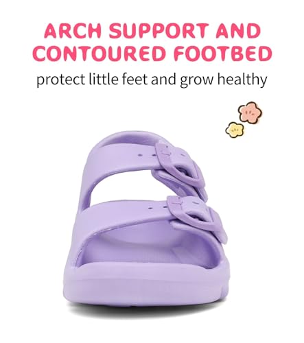 Image of Boys Girls Toddler Little Kid Sandals Buckle Adjustable Water Sandal With Hook Loop Back Strap(Toddler 5-Little Kid 12)