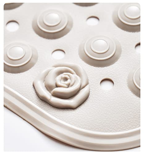 Tappetino da bagno extra largo 90 x 60 cm, antiscivolo, in PVC, con forti ventose, antiscivolo, per bagno, WC, hotel, antibatterico, sicuro