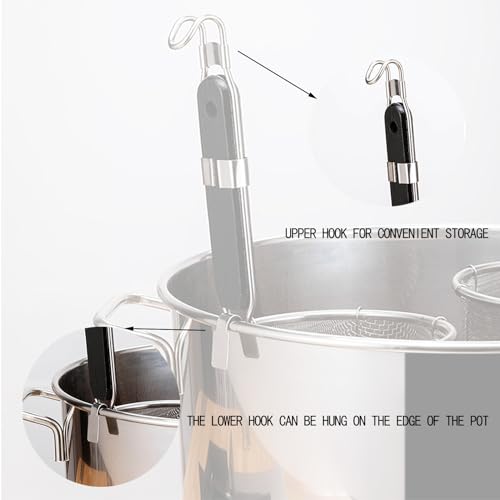 Olla para Pasta - Ollas para Caldo, Acero Inoxidable con colador Incorporado, para Cocina doméstica, Restaurante, Herramienta de Cocina Comercial