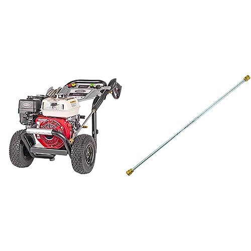 SIMPSON Cleaning PS61002-S PowerShot 3500 PSI Gas Pressure Washer, 2.5 GPM AAA AX300 Pump, Honda GX200 & Cleaning 80479 Universal 31-Inch Pressure Washer Wand for Cold Water Use up to 4500 PSI