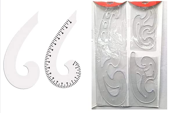 Hesch 9 Brand Armhole Curve and French Curve Scale for Tailoring Combo Pack Pack of Five